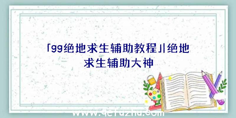 「gg绝地求生辅助教程」|绝地求生辅助大神